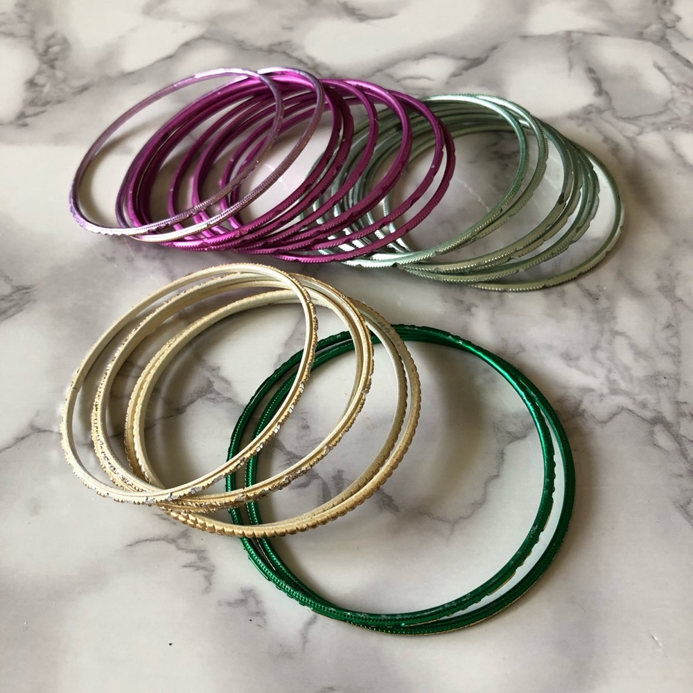 Metal bangle bracelets - Picture 2 of 2